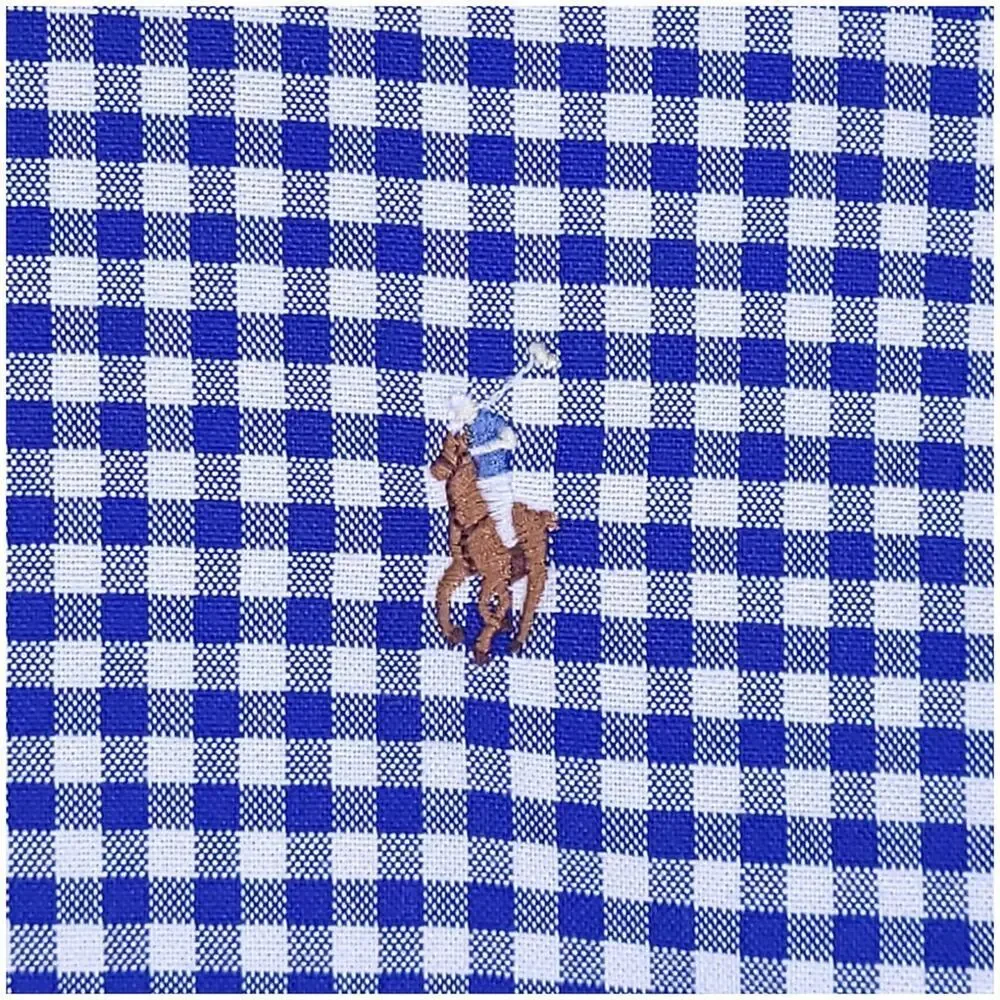 Polo Ralph Lauren Gingham Oxford Shirt Size XL Blue Preppy Pony Long Sleeve